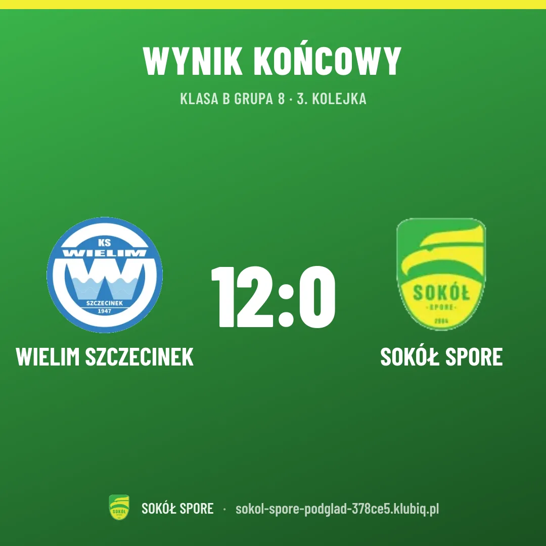 Wielim Szczecinek 12:0 SOKÓŁ SPORE
